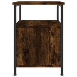 NNEVL Bedside Cabinets 2 pcs Smoked Oak 34x35.5x50 cm Engineered Wood