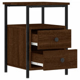 NNEVL Bedside Cabinet Brown Oak 34x35.5x50 cm Engineered Wood