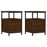 NNEVL Bedside Cabinets 2 pcs Brown Oak 34x35.5x50 cm Engineered Wood