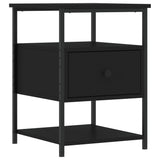 NNEVL Bedside Cabinet Black 40x42x56 cm Engineered Wood