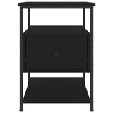 NNEVL Bedside Cabinet Black 40x42x56 cm Engineered Wood