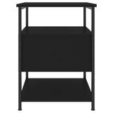 NNEVL Bedside Cabinet Black 40x42x56 cm Engineered Wood