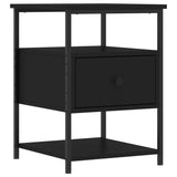 NNEVL Bedside Cabinets 2 pcs Black 40x42x56 cm Engineered Wood