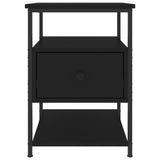 NNEVL Bedside Cabinets 2 pcs Black 40x42x56 cm Engineered Wood