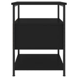 NNEVL Bedside Cabinets 2 pcs Black 40x42x56 cm Engineered Wood