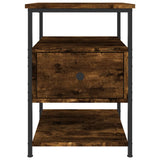 NNEVL Bedside Cabinet Smoked Oak 40x42x56 cm Engineered Wood