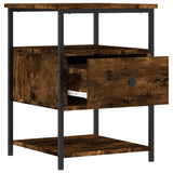 NNEVL Bedside Cabinets 2 pcs Smoked Oak 40x42x56 cm Engineered Wood