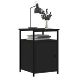 NNEVL Bedside Cabinet Black 40x42x60 cm Engineered Wood