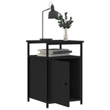 NNEVL Bedside Cabinet Black 40x42x60 cm Engineered Wood
