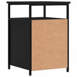 NNEVL Bedside Cabinet Black 40x42x60 cm Engineered Wood