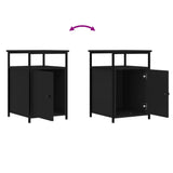 NNEVL Bedside Cabinet Black 40x42x60 cm Engineered Wood