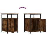 NNEVL Bedside Cabinets 2 pcs Smoked Oak 40x42x60 cm Engineered Wood