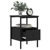 NNEVL Bedside Cabinets 2 pcs Black 34x36x50 cm Engineered Wood