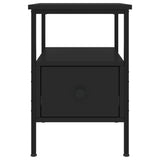 NNEVL Bedside Cabinets 2 pcs Black 34x36x50 cm Engineered Wood