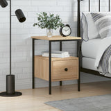 NNEVL Bedside Cabinet Sonoma Oak 34x36x50 cm Engineered Wood