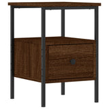 NNEVL Bedside Cabinet Brown Oak 34x36x50 cm Engineered Wood