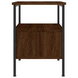 NNEVL Bedside Cabinet Brown Oak 34x36x50 cm Engineered Wood
