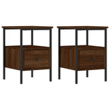 NNEVL Bedside Cabinets 2 pcs Brown Oak 34x36x50 cm Engineered Wood