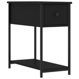 NNEVL Bedside Cabinet Black 30x60x60 cm Engineered Wood