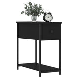 NNEVL Bedside Cabinet Black 30x60x60 cm Engineered Wood