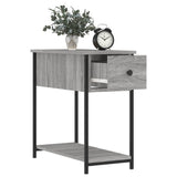 NNEVL Bedside Cabinet Grey Sonoma 30x60x60 cm Engineered Wood