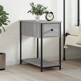 NNEVL Bedside Cabinet Grey Sonoma 30x60x60 cm Engineered Wood