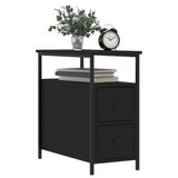 NNEVL Bedside Cabinets 2 pcs Black 30x60x60 cm Engineered Wood