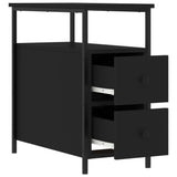 NNEVL Bedside Cabinets 2 pcs Black 30x60x60 cm Engineered Wood