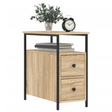 NNEVL Bedside Cabinets 2 pcs Sonoma Oak 30x60x60 cm Engineered Wood