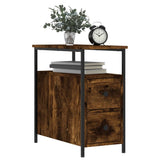 NNEVL Bedside Cabinet Smoked Oak 30x60x60 cm Engineered Wood