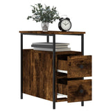 NNEVL Bedside Cabinet Smoked Oak 30x60x60 cm Engineered Wood