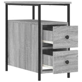 NNEVL Bedside Cabinets 2 pcs Grey Sonoma 30x60x60 cm Engineered Wood