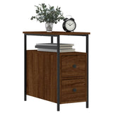 NNEVL Bedside Cabinet Brown Oak 30x60x60 cm Engineered Wood