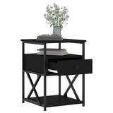 NNEVL Bedside Cabinets 2 pcs Black 40x42x55 cm Engineered Wood