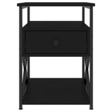 NNEVL Bedside Cabinets 2 pcs Black 40x42x55 cm Engineered Wood