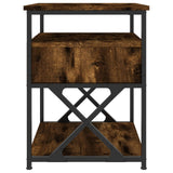 NNEVL Bedside Cabinets 2 pcs Smoked Oak 40x42x55 cm Engineered Wood