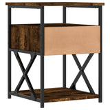 NNEVL Bedside Cabinets 2 pcs Smoked Oak 40x42x55 cm Engineered Wood
