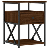 NNEVL Bedside Cabinet Brown Oak 40x42x55 cm Engineered Wood