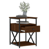 NNEVL Bedside Cabinet Brown Oak 40x42x55 cm Engineered Wood