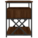 NNEVL Bedside Cabinet Brown Oak 40x42x55 cm Engineered Wood