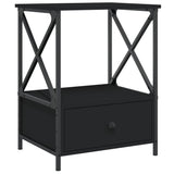 NNEVL Bedside Table Black 50x41x65 cm Engineered Wood