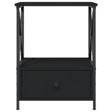NNEVL Bedside Table Black 50x41x65 cm Engineered Wood