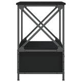 NNEVL Bedside Table Black 50x41x65 cm Engineered Wood