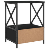 NNEVL Bedside Table Black 50x41x65 cm Engineered Wood
