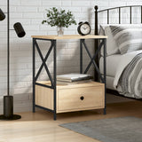 NNEVL Bedside Table Sonoma Oak 50x41x65 cm Engineered Wood