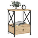 NNEVL Bedside Tables 2 pcs Sonoma Oak 50x41x65 cm Engineered Wood