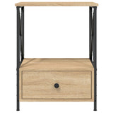 NNEVL Bedside Tables 2 pcs Sonoma Oak 50x41x65 cm Engineered Wood