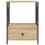 NNEVL Bedside Tables 2 pcs Sonoma Oak 50x41x65 cm Engineered Wood