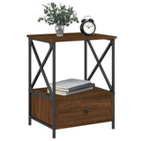 NNEVL Bedside Tables 2 pcs Brown Oak 50x41x65 cm Engineered Wood