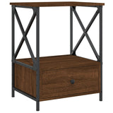 NNEVL Bedside Tables 2 pcs Brown Oak 50x41x65 cm Engineered Wood